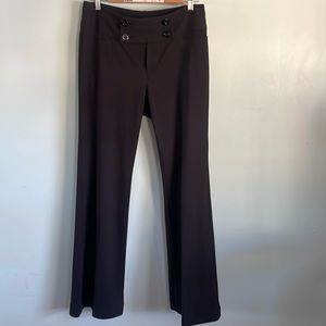 Cabi Black Ponte High Waist Boot Cut Trouser - Size 10